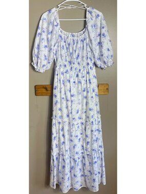 Love Shack Fancy Gemma Maxi Dress Jane Austen Tier Dainty Milkmaid Cottage Wm XS